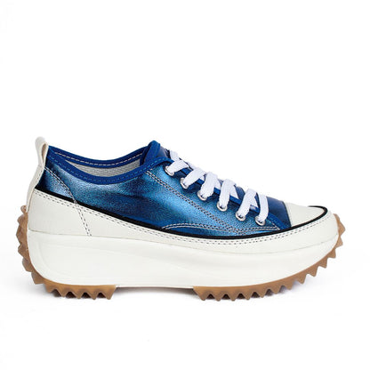 Chunky Lace up Sneakers Blue 6 SNEAKERS by MODAPASSO | Fleurcouture