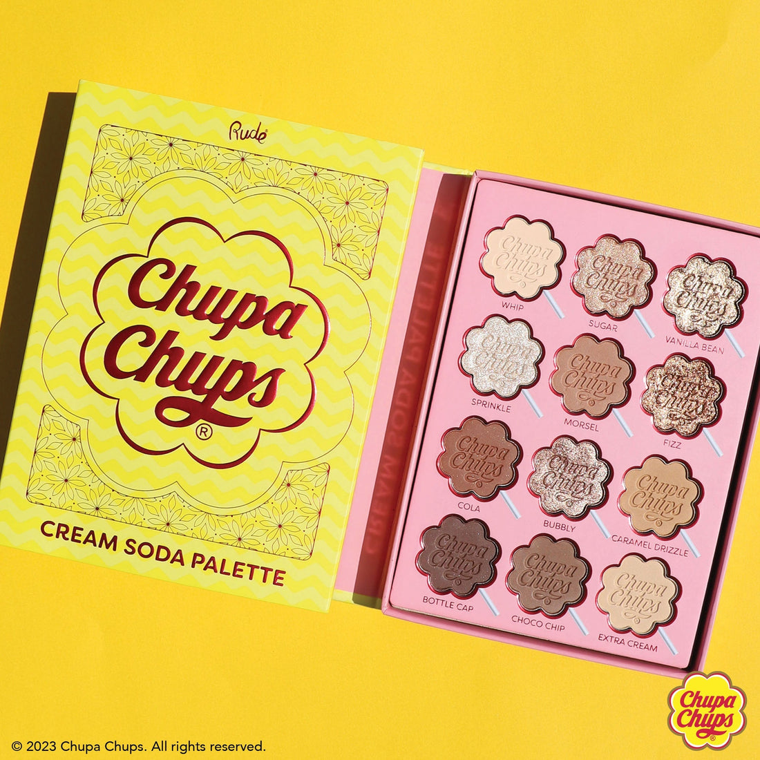 Chupa Chups Cream Soda 12 Color Palette Eyeshadow Palette by Rude Cosmetics | Fleurcouture