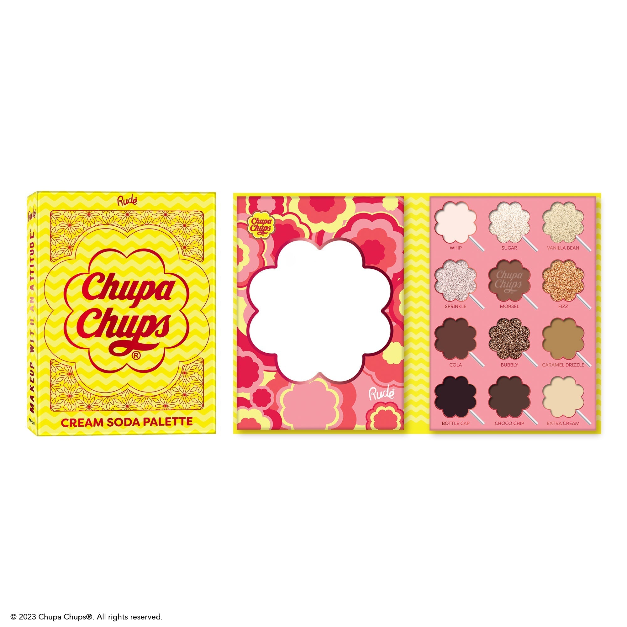 Chupa Chups Cream Soda 12 Color Palette Eyeshadow Palette by Rude Cosmetics | Fleurcouture