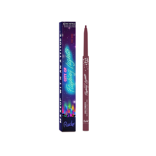 City of Flashing Lights Micro Retractable Liner Fine Wine Eyes by Rude Cosmetics | Fleurcouture