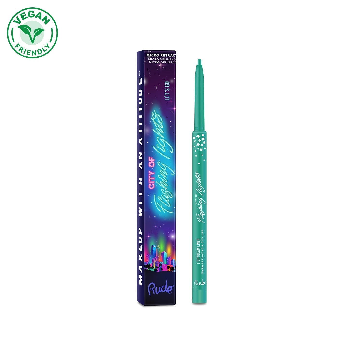 City of Flashing Lights Micro Retractable Liner Let's Go Eyes by Rude Cosmetics | Fleurcouture