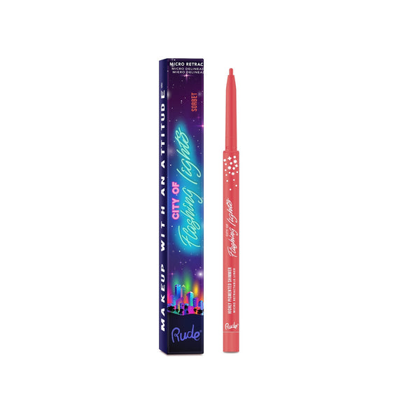 City of Flashing Lights Micro Retractable Liner Sorbet Eyes by Rude Cosmetics | Fleurcouture