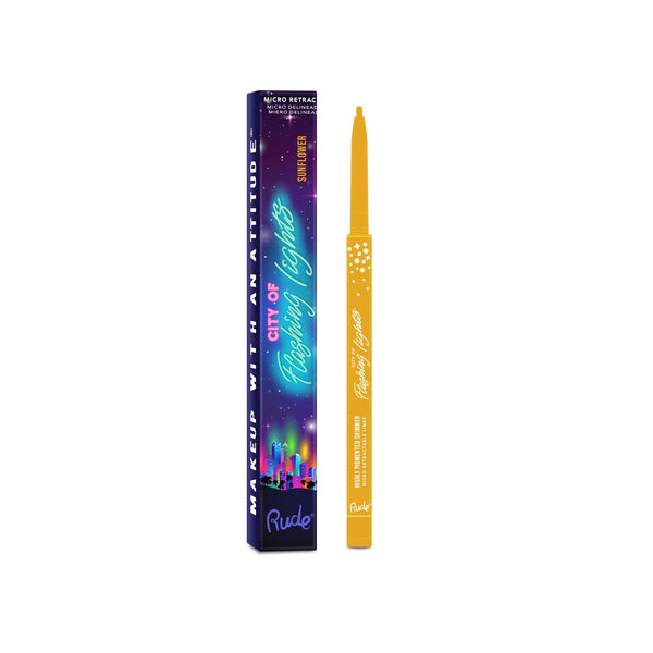 City of Flashing Lights Micro Retractable Liner Sunflower Eyes by Rude Cosmetics | Fleurcouture