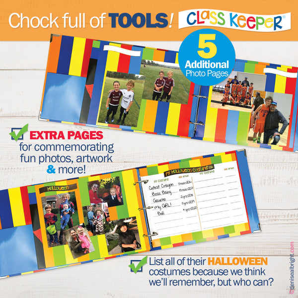 Class Keeper® Easiest School Days Memory Book | (2) Styles Binder by Denise Albright® | Fleurcouture