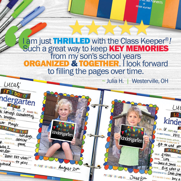 Class Keeper® Easiest School Days Memory Book | (2) Styles Binder by Denise Albright® | Fleurcouture