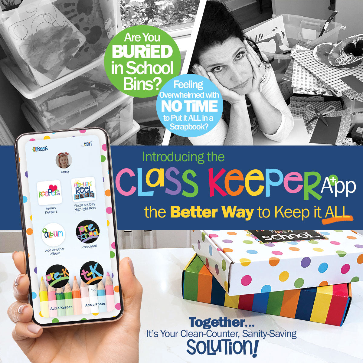 Class Keeper® Easiest School Days Memory Book | (2) Styles Binder by Denise Albright® | Fleurcouture