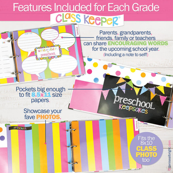 Class Keeper® Easiest School Days Memory Book | (2) Styles Binder by Denise Albright® | Fleurcouture