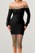 CLASSIC BANDAGE DRESS BLACK S by Athina | Fleurcouture