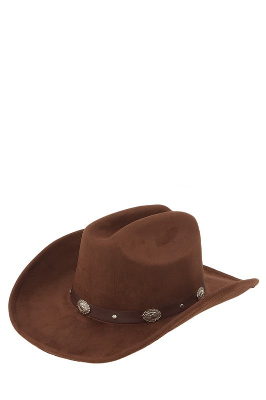 Classic Fedora Hat with Buckle Belt Accent BROWN OS by ICCO ACCESSORIES | Fleurcouture