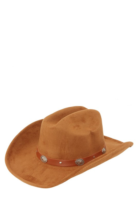 Classic Fedora Hat with Buckle Belt Accent CAMEL OS by ICCO ACCESSORIES | Fleurcouture