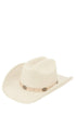 Classic Fedora Hat with Buckle Belt Accent IVORY OS by ICCO ACCESSORIES | Fleurcouture