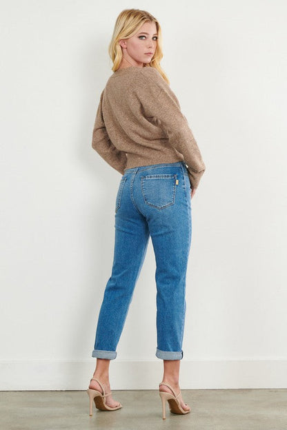 Classic Mom Jeans Medium Stone by Vibrant M.i.U | Fleurcouture