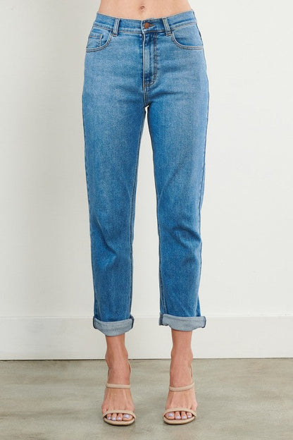 Classic Mom Jeans Medium Stone by Vibrant M.i.U | Fleurcouture