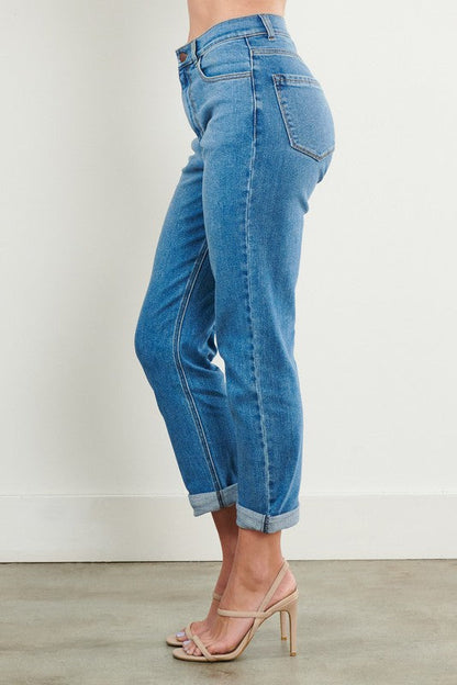 Classic Mom Jeans Medium Stone by Vibrant M.i.U | Fleurcouture