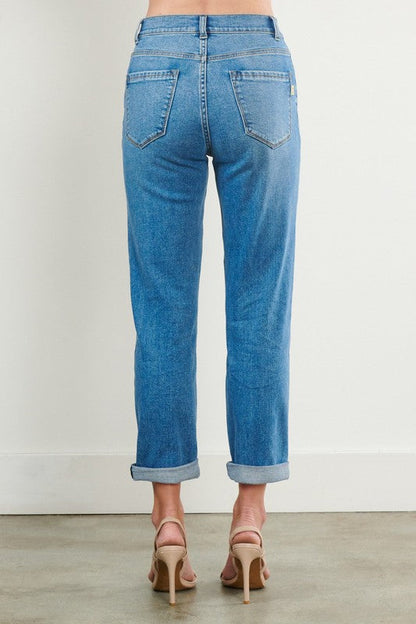 Classic Mom Jeans Medium Stone by Vibrant M.i.U | Fleurcouture