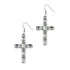 Clear Crystal Cross Earrings Aurora Borealis One Size Earrings by Southern Grace | Fleurcouture