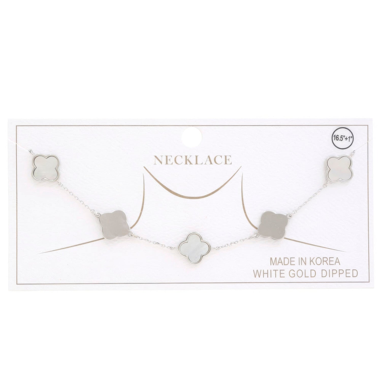 Clover Charm Station Gold Dipped Necklace by Fleurcouture | Fleurcouture