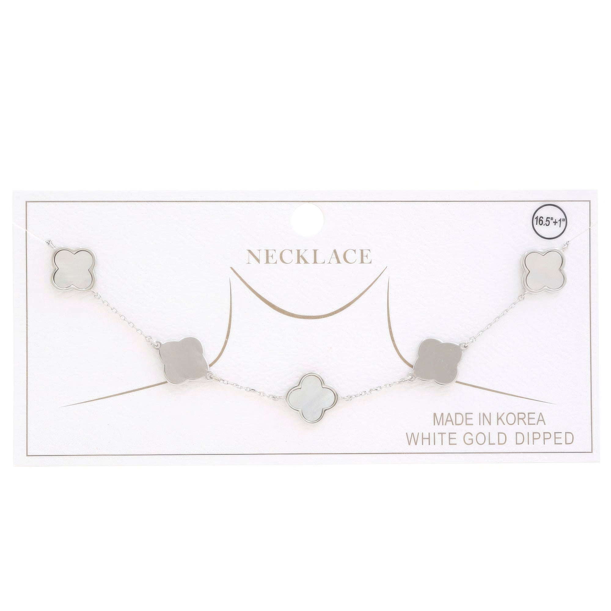 Clover Charm Station Gold Dipped Necklace by Fleurcouture | Fleurcouture