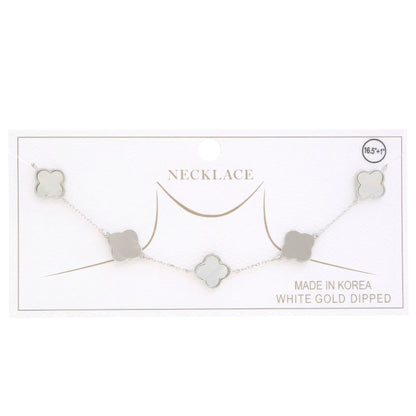 Clover Charm Station Gold Dipped Necklace by Fleurcouture | Fleurcouture