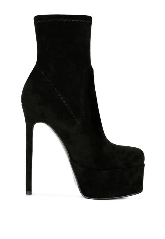 Clubbing High Heeled Microfiber Ankle Boot by Rag Company | Fleurcouture
