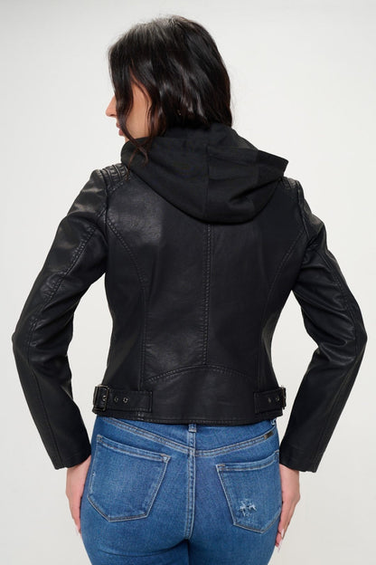 Coalition LA Zip Up Hooded Jacket Black Women&