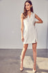 Collared Side Button Dress OFF WHITE S by Do + Be Collection | Fleurcouture