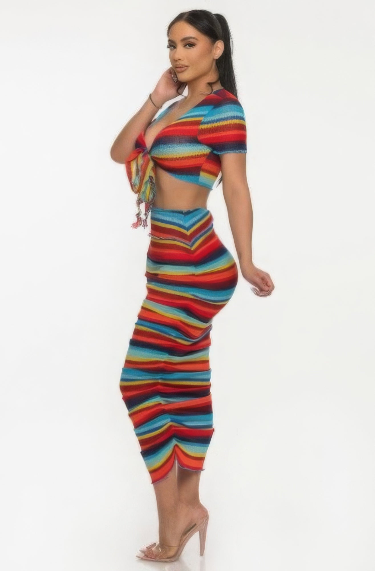 Color Me Mine Beach Sarong Skirt Set by Fleurcouture | Fleurcouture