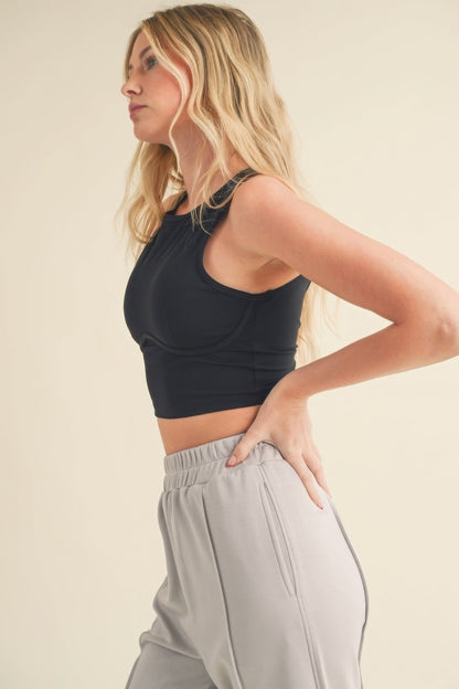 Corset Inspired Cropped Tank Top Tops by Fleurcouture | Fleurcouture