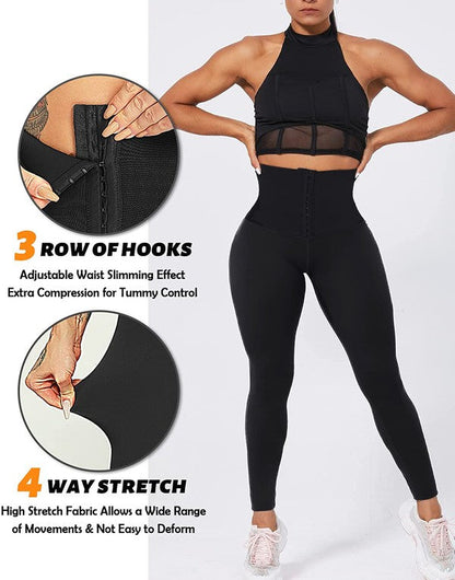 Corset leggings Body Shaper Plus Size Black by OTOS Active | Fleurcouture