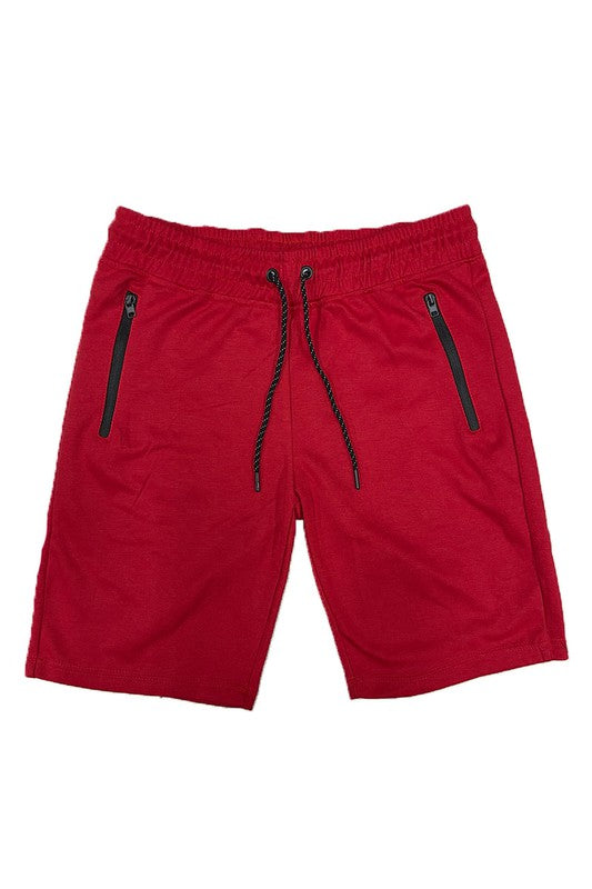 COTTON BLEND LOUNGE SWEAT SHORTS RED S Men&