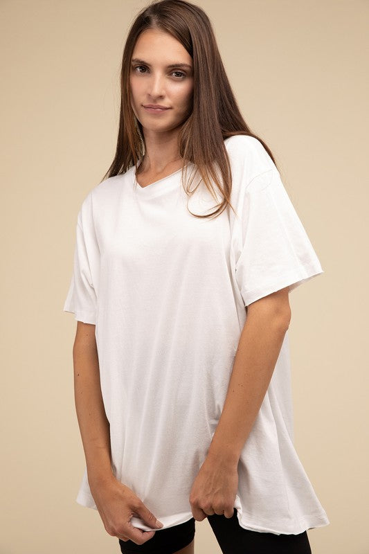 Cotton Drop Shoulder Oversized Top by ZENANA | Fleurcouture