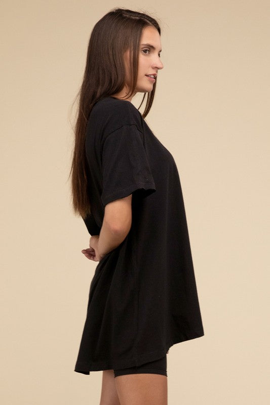 Cotton Drop Shoulder Oversized Top by ZENANA | Fleurcouture