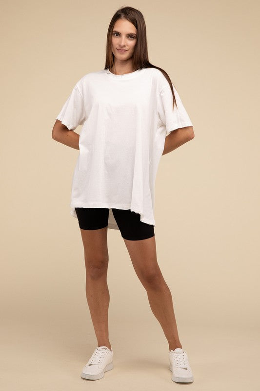 Cotton Drop Shoulder Oversized Top by ZENANA | Fleurcouture