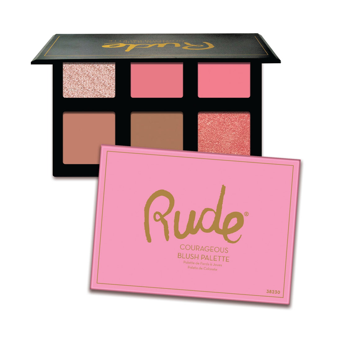 Courageous Blush Palette Face Palettes by Rude Cosmetics | Fleurcouture