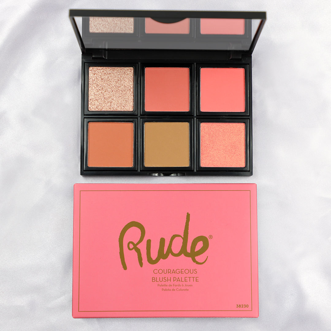 Courageous Blush Palette Face Palettes by Rude Cosmetics | Fleurcouture