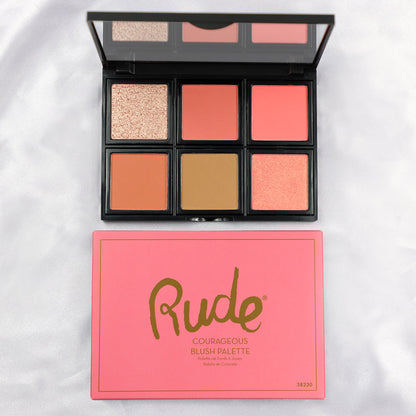 Courageous Blush Palette Face Palettes by Rude Cosmetics | Fleurcouture