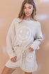 Cozy Soft Top with Shorts Set Beige S by Blue B | Fleurcouture