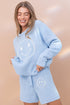 Cozy Soft Top with Shorts Set Light Blue S by Blue B | Fleurcouture