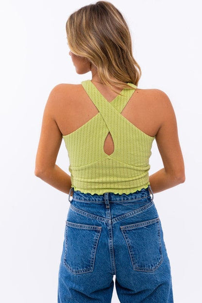 Criss Cross Crop Top by LE LIS | Fleurcouture