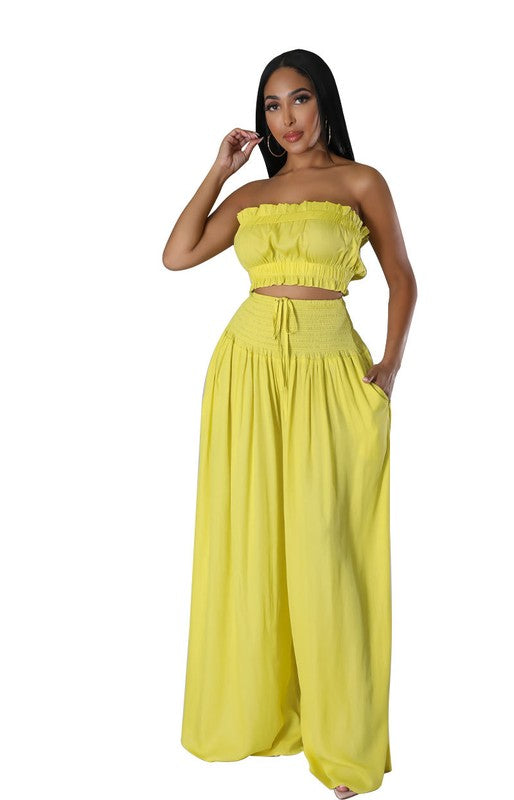 CRISTINA’S TWO PIECE SET YELLOW S Women&