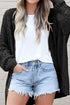 Crochet Dolman Knit Sleeve Cardigan Black S by EG fashion | Fleurcouture