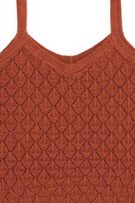 Crochet knit tank Brick by Lilou | Fleurcouture