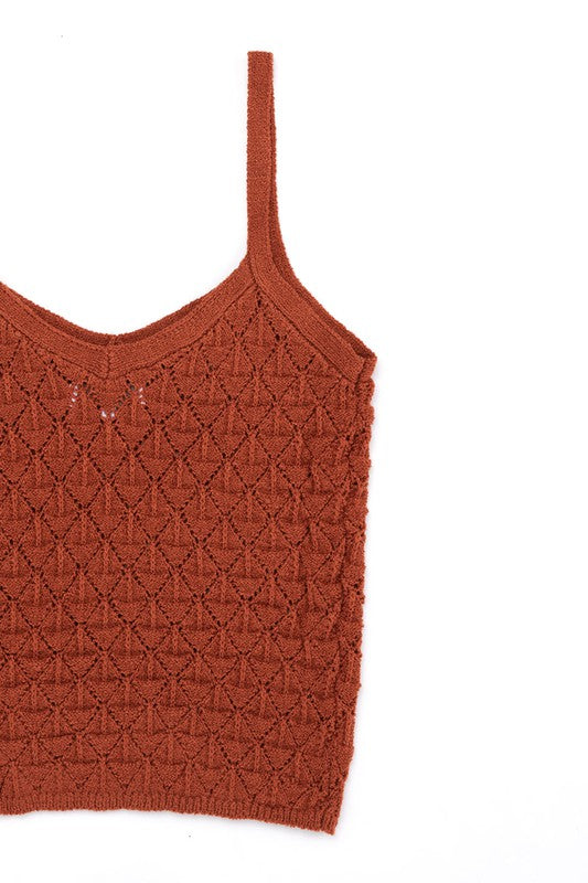 Crochet knit tank Brick by Lilou | Fleurcouture