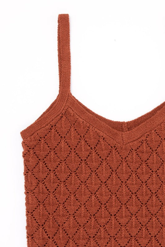 Crochet knit tank Brick by Lilou | Fleurcouture