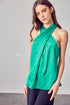 Cross Neck Top SEA GREEN S by Do + Be Collection | Fleurcouture