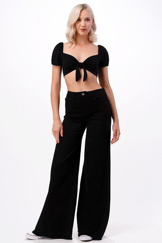 CROSS STRAP CROP TOP by O2 Denim | Fleurcouture