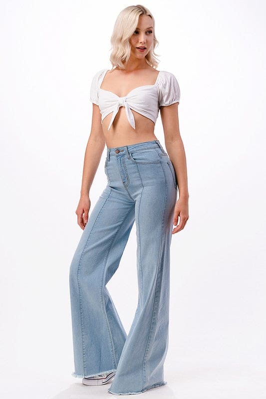 CROSS STRAP CROP TOP by O2 Denim | Fleurcouture