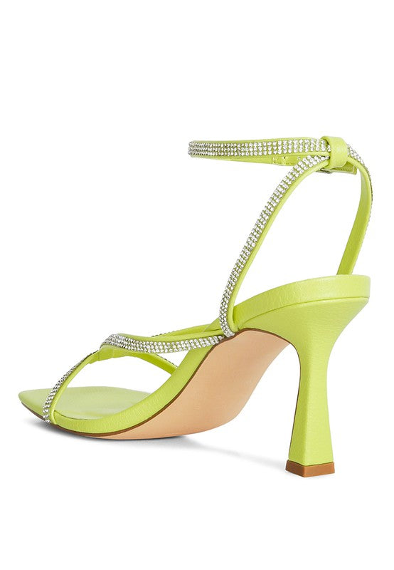 Crush It Diamante Mid Heel Sandal by Rag Company | Fleurcouture