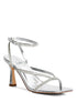 Crush It Diamante Mid Heel Sandal Silver 6 by Rag Company | Fleurcouture