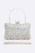 Crystal Iconic Bridal Party Box Clutch Silver O/S by Artini Accessories | Fleurcouture